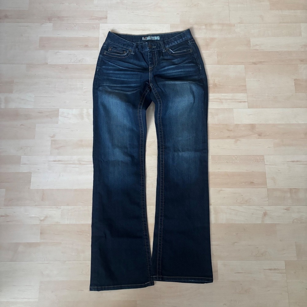 BKE Women's Bootcut Jeans - Dark Wash Blue